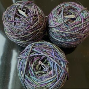 NWT (3)Cakes Malabrigo Rios “Zarzamora” 100% Merino Wool Yarn. Worsted Wt. Peru.